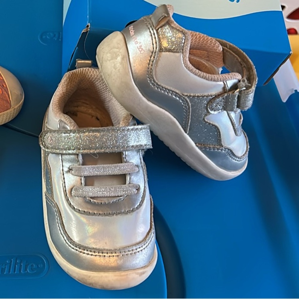 Stride Rite Silver Toddler Shoes